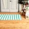 DII® Aqua & White Stripe Outdoor Rug, 4ft. x 6ft.